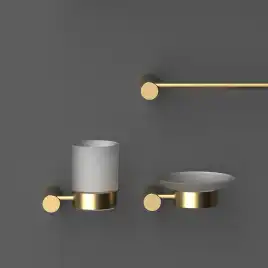 Мыльница подвесная AVS Slimmer с чашей, брашированное золото