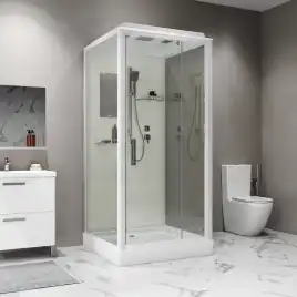 Душевая кабина Niagara Standart 90х90 ST90/15Q низкий поддон, белый профиль