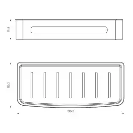 Полка AVS Kori, 30 см, черный матовый