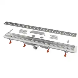 Душевой лоток Azario 65 см AZ-CH 650 MN с перфорированной решеткой, Хром матовый