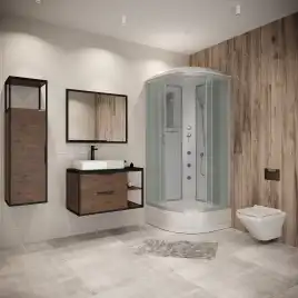 Душевая кабина Niagara Classic 100х100х215 NG-3302-14G средний поддон, с гидромассажем, 33021424G