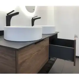 Тумба с умывальником Comforty Порто 120-2 Дуб темно-коричневый, 00-00001287