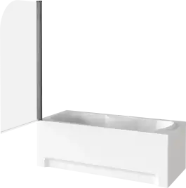 Шторка для ванны Good Door SCREEN H-80-C-В 80 см, ПД00118, профиль Черный, стекло Прозрачное