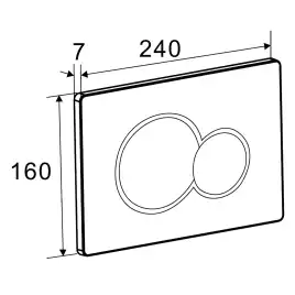 Кнопка смыва AZARIO NEW AZ-010.01 двойная, пластик, белый глянцевый