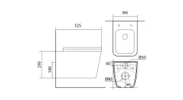 Подвесной унитаз Aquatek Либра NEW AQ0530N-00 безободковый, с сиденьем микролифт, Белый