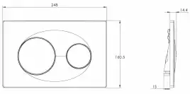 Кнопка смыва Azario AZ-8200-0010 двойная, хром матовый