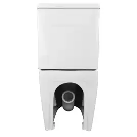 Унитаз напольный Azario CORSA AZ-2062T безободковый, смыв Торнадо, с бачком и сидением микролифт, Белый глянцевый