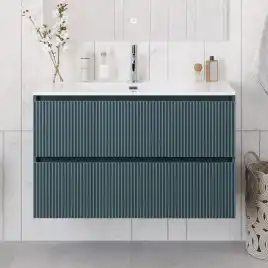 Тумба под раковину BelBagno UNO-1000-2C-SO-AO подвесная, Голубой Матовый