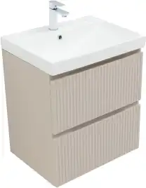 Тумба под раковину Aquanet Джейн (Flat) 60 бежевый, 343975