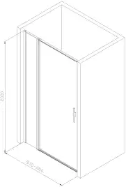 Душевая дверь Allen Brau Priority 100 см, 3.31030.BBA, профиль Черный, стекло Прозрачное