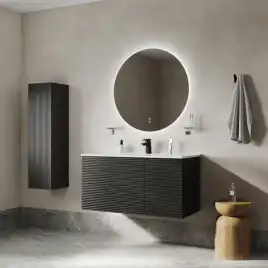 Тумба с раковиной IDDIS Bild 100, подвесная, Темно-серый, BIL10G0i95K