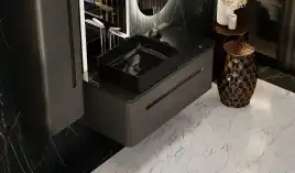 Тумба под раковину Jorno SHINE 100 Shi.01.100/P/A Серый антрацит