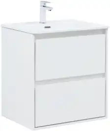 Тумба под раковину Aquanet Милан 60 белый глянец, подвесная, 336367