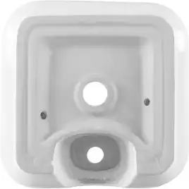 Раковина накладная Aquanet CITY-2 39х39х14 квадратная, Белая глянцевая