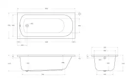 Акриловая ванна CEZARES ECO-155-70-41-W37