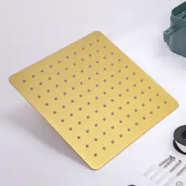 Встраиваемая душевая система AVS LUXURY 811-502-BG термостат, брашированное золото