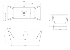 Акриловая ванна Abber 160х80 AB9224-1.6, отдельностоящая, Белая глянцевая