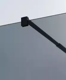 Душевая перегородка Cezares LIBERTA 110 см, LIBERTA-L-1-110-GR-NERO, профиль Черный, стекло Тонированное