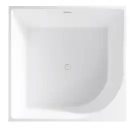 Акриловая ванна Abber 140х140 AB9337, отдельностоящая, Белая глянцевая
