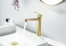 Смеситель для раковины Aquatek Оберон AQ1204BG, Золото матовое