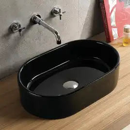 Раковина AVS 813-0223-55GB 56,3x35 черная