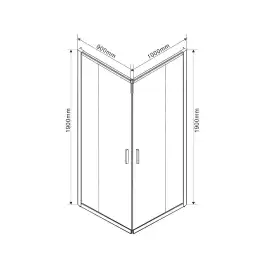 Душевой уголок Vincea Garda 100х90 VSS-1G9010CGB, профиль черный, стекло Тонированное