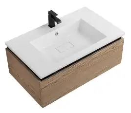 Тумба под раковину Cezares SLIDER 80 см, SLIDER-800-1C-SO-RT-P подвесная, Дуб тангент