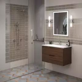 Раковина KERAMA MARAZZI PIANO подвесная/мебельная, 85 см, белая глянцевая, PI.wb.85