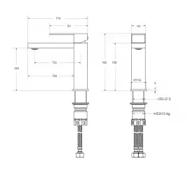 Смеситель для раковины Cezares SLIDER-LS-01-W0, Хром