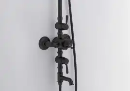 Душевая система Aquatek КЛАССИК AQ2543MB с термостатом, Черный матовый