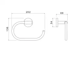 Держатель полотенец Aquatek Оберон AQ4221BG, Золото матовое