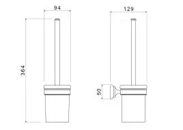 Ершик для унитаза Aquatek Классик AQ4510PG, Золото глянцевое