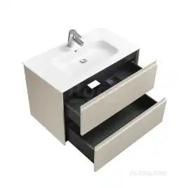 Тумбы под раковину Roca Ona 80 A857630510 подвесная, цвет, Бежево-серый матовый