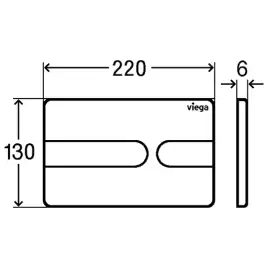 Инсталляция Viega Prevista Dry 792862 для подвесных унитазов с бачком, с клавишей смыва Хром