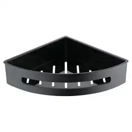 Полка угловая AVS Kori, 20х20 см, черный матовый