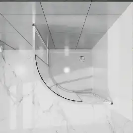 Душевой уголок Azario 100х100 AZ-S43-100-MGR-CL, профиль графит матовый, стекло Прозрачное