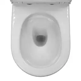 Унитаз напольный Azario VERONA AZ-8301 безободковый, смыв Торнадо, с бачком и сидением микролифт, Белый глянцевый