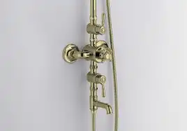 Душевая система Aquatek КЛАССИК AQ2543PG с термостатом, Золото глянцевое