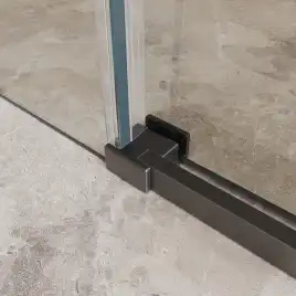 Душевая дверь BelBagno SOFT_CLOSE-1-BF-1-110-C-GM стекло прозрачное, профиль Оружейная сталь