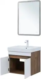 Тумба под раковину Aquanet Оптима 60 дуб рустикальный/белый сатин, 344791