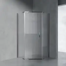 Душевой уголок AVS Трапеция 90x90 профиль оружейная сталь, стекло рифленое, 803-0023-195-9090-WS-W