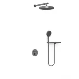 Душевая система  Vincea Inspire VSFW-3I22MT2RGM VSFW-3I22MT2RGM  с термостатом, встраиваемая, вороненная сталь