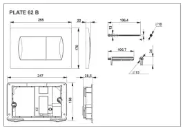 Панель смыва Roca Active 62B хром матовая 8901160B2