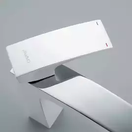 Смеситель для раковины Gappo G1007-78 высокий, Хром / Белый