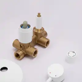 Встраиваемая душевая система AVS SLIMMER 811-141-MW с изливом, белый матовый