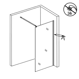 Душевая перегородка Loranto Walk-in 200 CS-W04C-70, профиль хром, стекло Прозрачное