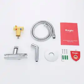 Смеситель с гигиеническим душем Raglo R23.56 с термостатом, Хром