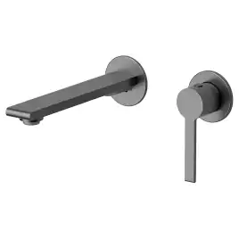 Смеситель для раковины AVS Elegant 811-402-GM встраиваемый, с внутренней частью, оружейная сталь