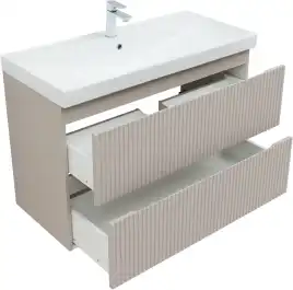 Тумба под раковину Aquanet Джейн (Flat) 90 бежевый, 343978