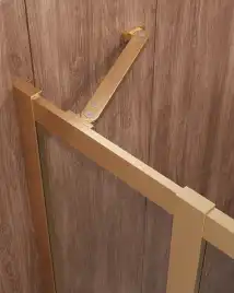 Душевой уголок CEZARES MOLVENO-RH-2-110/90-C-BORO-IV стекло Прозрачное, профиль Брашированное золото